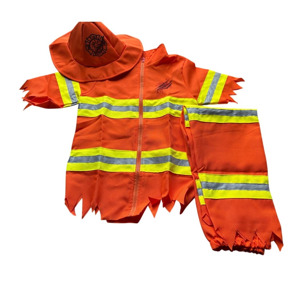 Firefighter Zombie 3 Piece Halloween Costume Child's Size 9-10